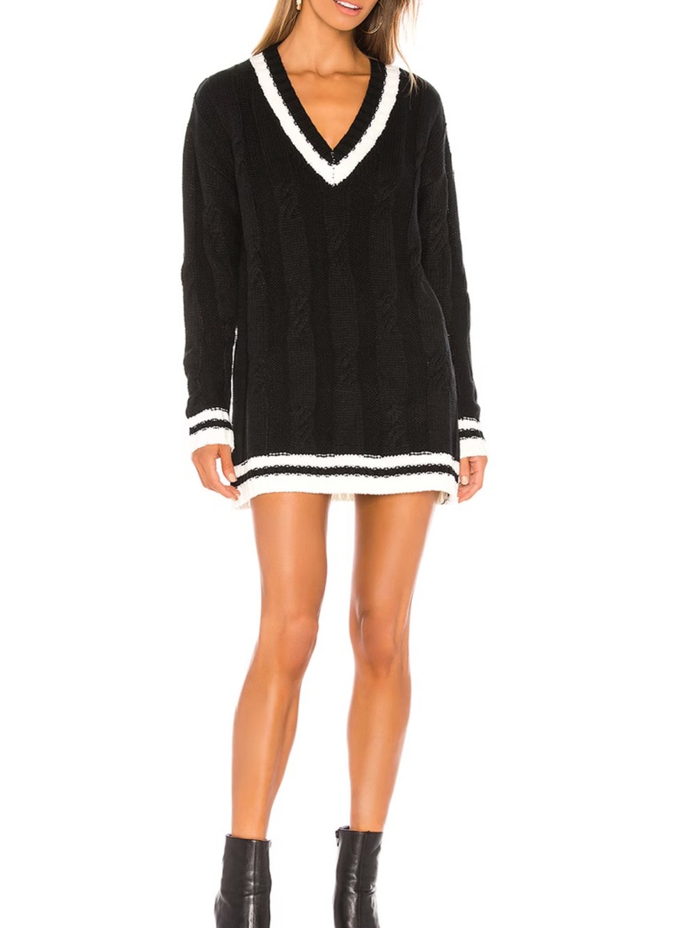Superdown Shawnie Varsity Sweater Dress